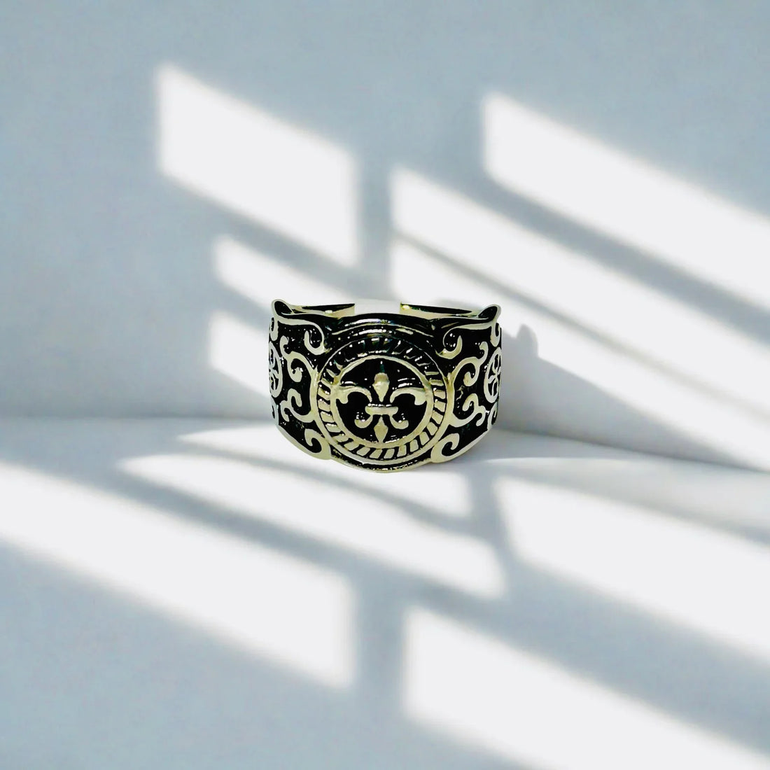 Jaxon Ring | Bold Silver Geometric Ring for Men | Galaxy Alpha
