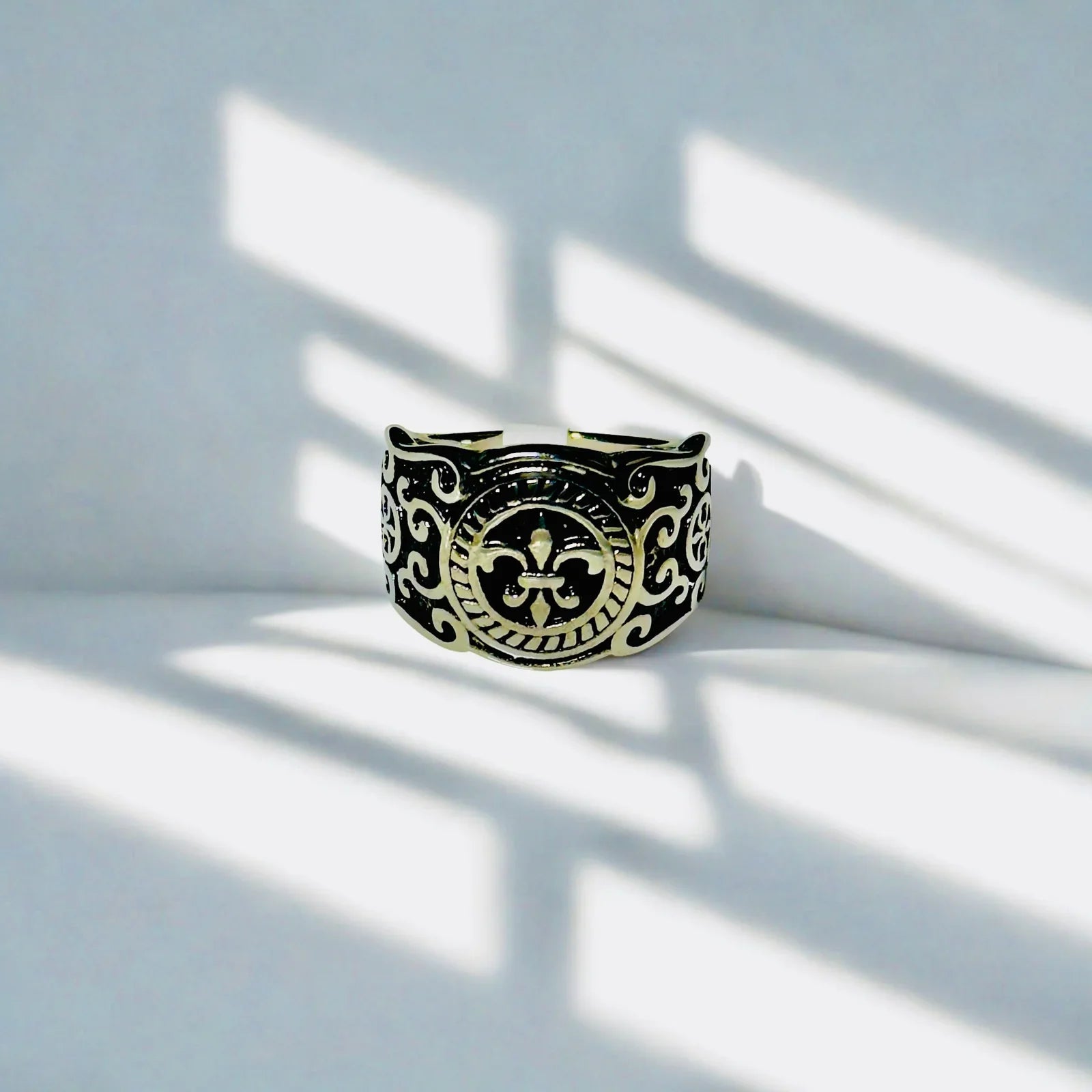 Jaxon Ring | Bold Silver Geometric Ring for Men | Galaxy Alpha